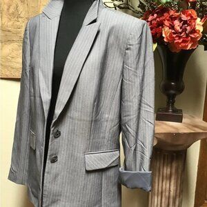 Alex Marie Gray Pinstripe Blazer